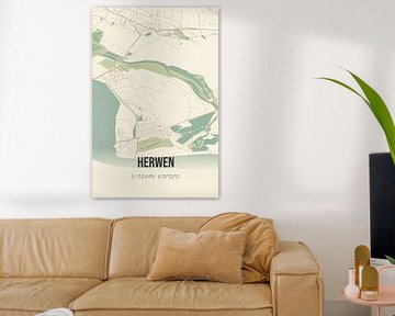 Alte Landkarte von Herwen (Gelderland) von Rezona