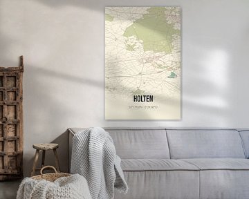 Alte Landkarte von Holten (Overijssel) von Rezona
