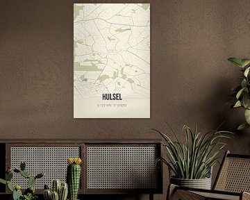 Alte Landkarte von Hulsel (Nordbrabant) von Rezona