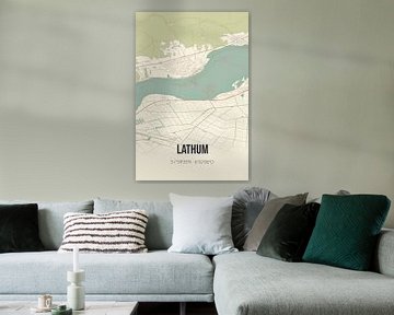 Vintage landkaart van Lathum (Gelderland) van MijnStadsPoster