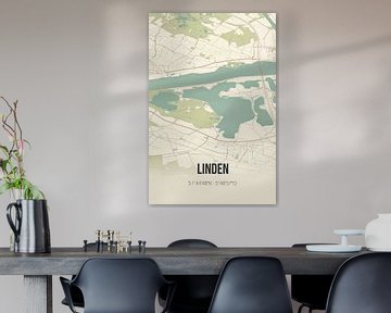 Vintage landkaart van Linden (Noord-Brabant) van MijnStadsPoster