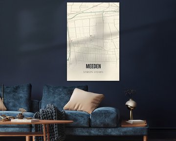 Vintage landkaart van Meeden (Groningen) van MijnStadsPoster