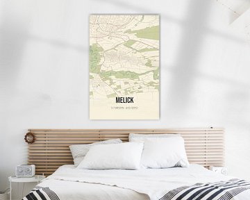 Vintage landkaart van Melick (Limburg) van MijnStadsPoster