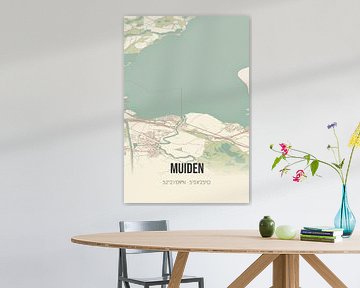 Vintage map of Muiden (North Holland) by Rezona