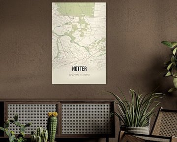 Alte Landkarte von Notter (Overijssel) von Rezona