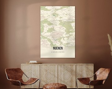 Vintage landkaart van Nuenen (Noord-Brabant) van MijnStadsPoster