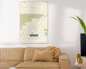 Alte Landkarte von Nunhem (Limburg) von Rezona