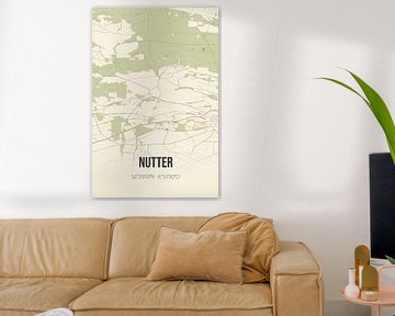 Vintage map of Nutter (Overijssel) by Rezona