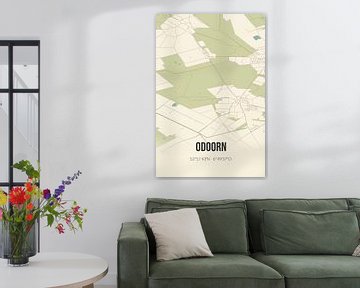 Vintage landkaart van Odoorn (Drenthe) van MijnStadsPoster