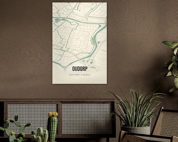 Vintage map of Oudorp (North Holland) by Rezona