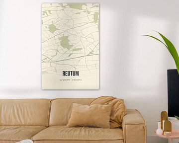 Vintage map of Reutum (Overijssel) by Rezona