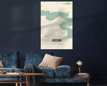 Vintage map of Rossum (Gelderland) by Rezona