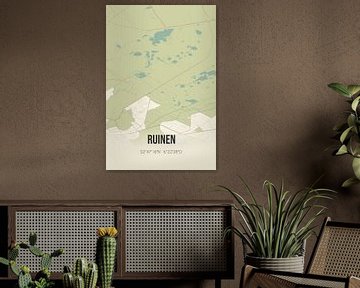 Alte Landkarte von Ruinen (Drenthe) von Rezona