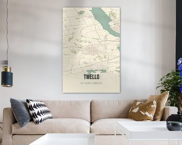 Vintage landkaart van Twello (Gelderland) van MijnStadsPoster