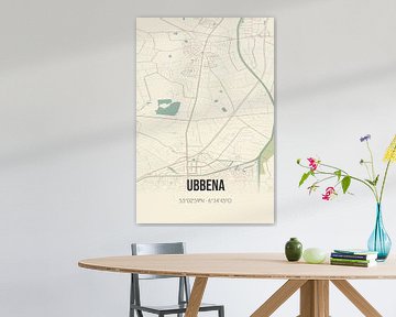 Vintage landkaart van Ubbena (Drenthe) van Rezona