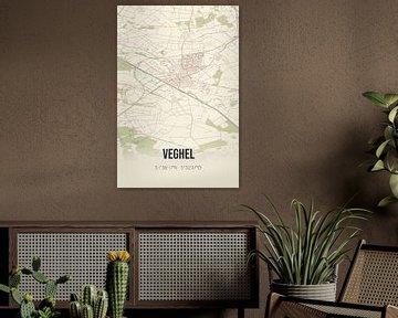 Vintage landkaart van Veghel (Noord-Brabant) van Rezona