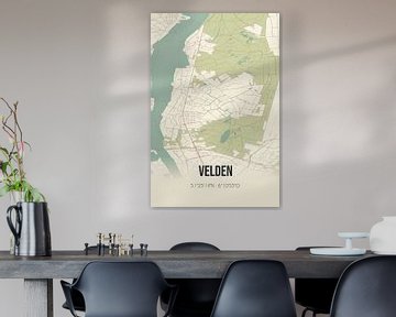 Vintage landkaart van Velden (Limburg) van MijnStadsPoster