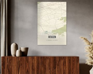 Vintage map of Veulen (Limburg) by Rezona