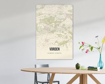 Vintage map of Vorden (Gelderland) by Rezona