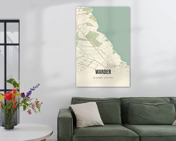 Vintage map of Warder (North Holland) by Rezona