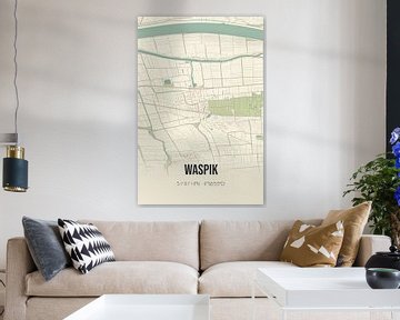 Vintage landkaart van Waspik (Noord-Brabant) van Rezona