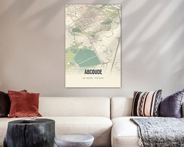 Vintage landkaart van Abcoude (Utrecht) van MijnStadsPoster