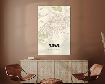 Vintage landkaart van Alkmaar (Noord-Holland) van MijnStadsPoster