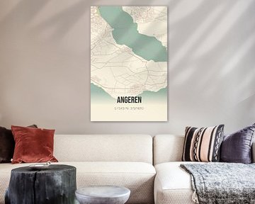 Vintage landkaart van Angeren (Gelderland) van Rezona