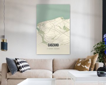Vintage landkaart van Cadzand (Zeeland) van Rezona