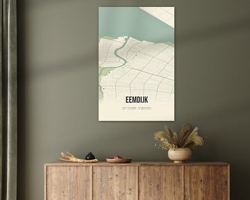 Vintage landkaart van Eemdijk (Utrecht) van MijnStadsPoster