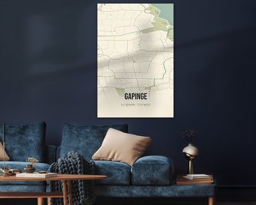 Vieille carte de Gapinge (Zélande) sur Rezona
