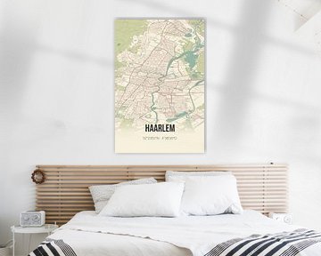 Vintage landkaart van Haarlem (Noord-Holland) van MijnStadsPoster