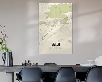 Carte ancienne de Havelte (Drenthe) sur Rezona