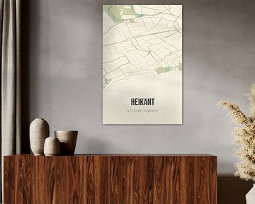 Vintage map of Heikant (Zeeland) by Rezona