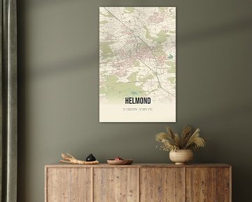 Vintage landkaart van Helmond (Noord-Brabant) van MijnStadsPoster