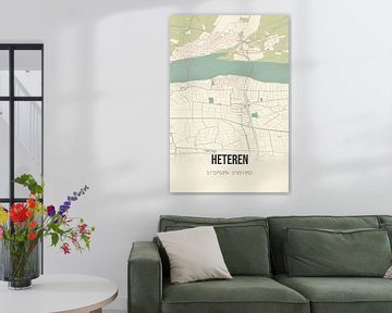 Vintage landkaart van Heteren (Gelderland) van MijnStadsPoster