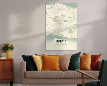 Vintage landkaart van Horssen (Gelderland) van Rezona