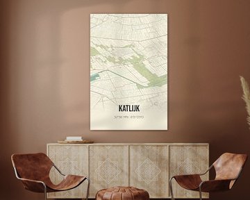 Vieille carte de Katlijk (Fryslan) sur Rezona