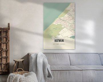 Vieille carte de Katwijk (Hollande du Sud) sur Rezona