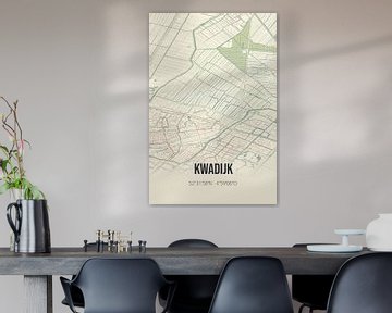 Vintage landkaart van Kwadijk (Noord-Holland) van MijnStadsPoster