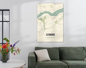 Vintage map of Lexmond (Utrecht) by Rezona