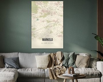 Vintage landkaart van Markelo (Overijssel) van MijnStadsPoster