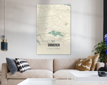 Vintage landkaart van Ommeren (Gelderland) van Rezona