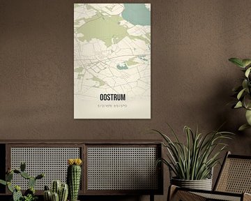 Vintage landkaart van Oostrum (Limburg) van MijnStadsPoster