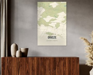 Vintage landkaart van Orvelte (Drenthe) van Rezona