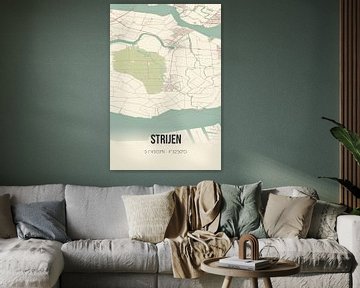 Vintage map of Strijen (South Holland) by Rezona