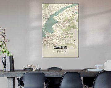 Vintage landkaart van Swalmen (Limburg) van Rezona