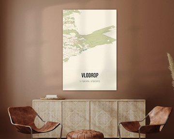 Vintage landkaart van Vlodrop (Limburg) van Rezona