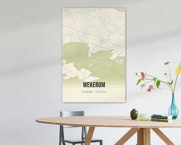 Vintage landkaart van Wekerom (Gelderland) van Rezona