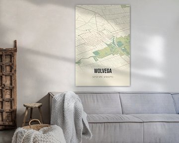 Alte Karte von Wolvega (Fryslan) von MeinStadtPoster